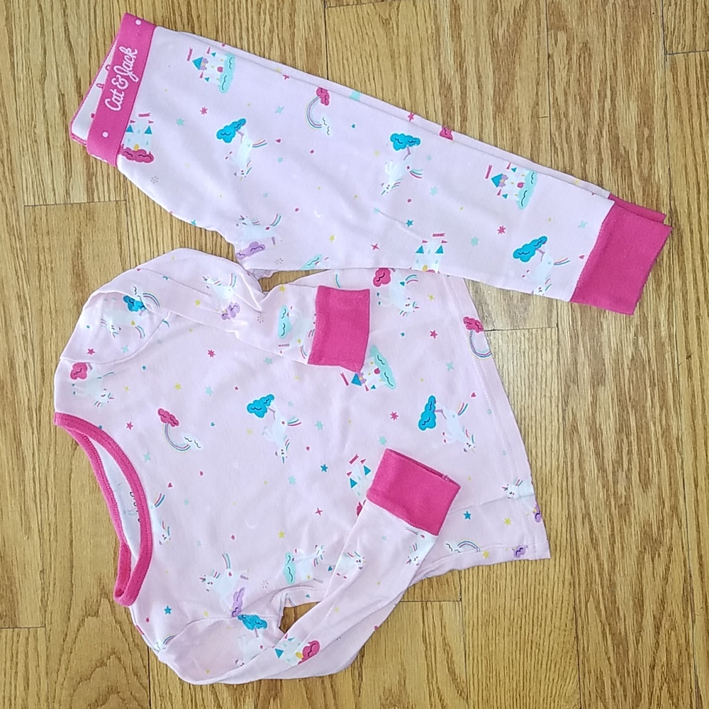 Cat & Jack Unicorn, rainbow, castle pajamas